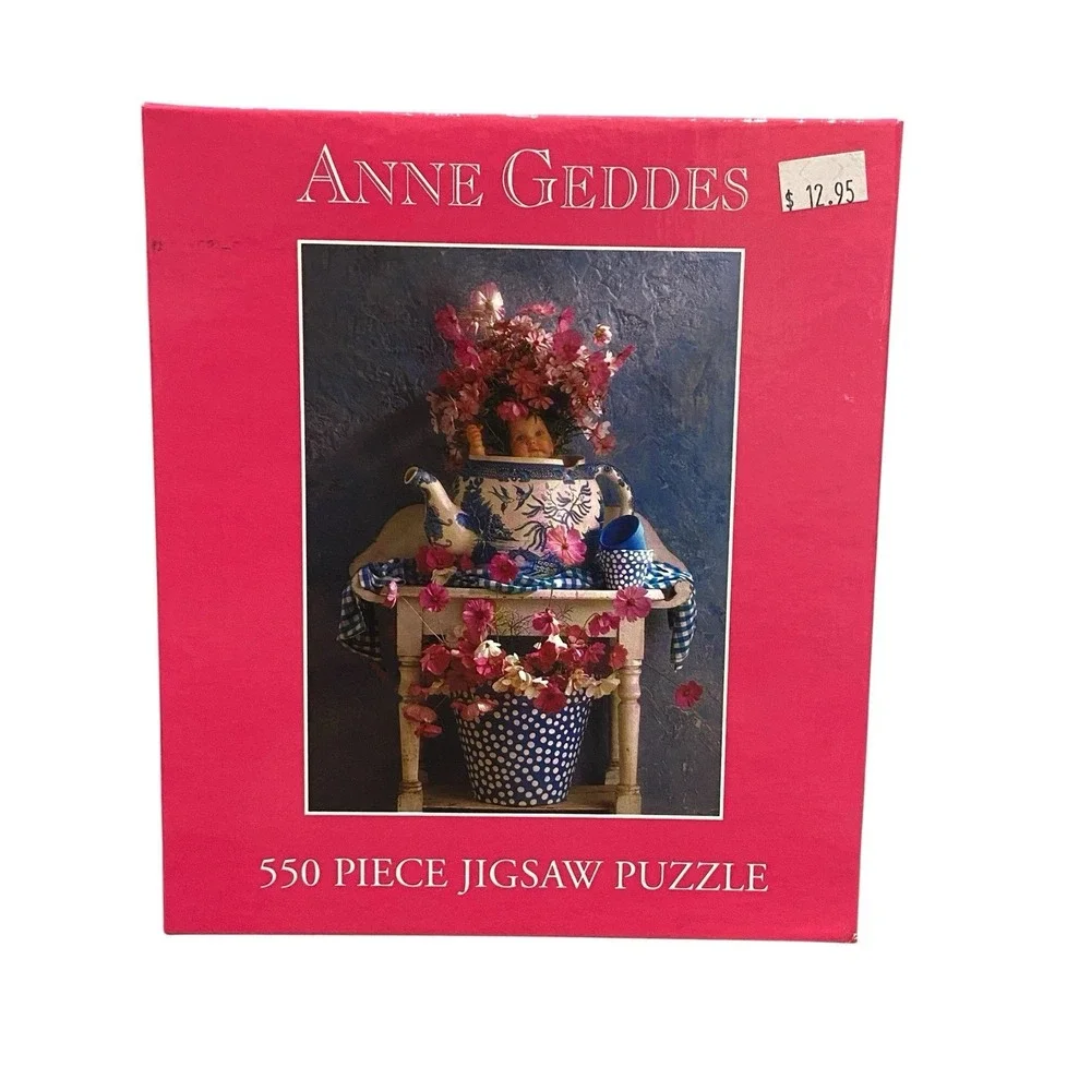 Ceaco Anne Geddes Baby Flower Pot 550 Piece Jigsaw Puzzle 2003 Sealed